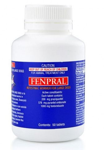 FENPRAL DOG ALLWORMER 40KG 50TABS