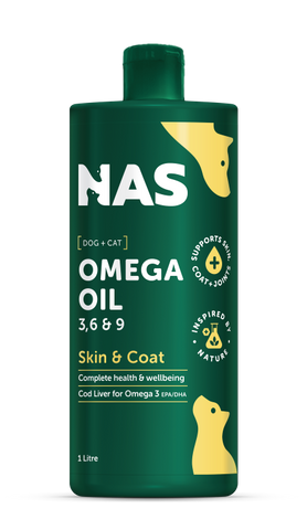NATURAL ANIMAL SOLUTIONS OMEGA 3 6 & 9 OIL DOGS HORSES 1000ML