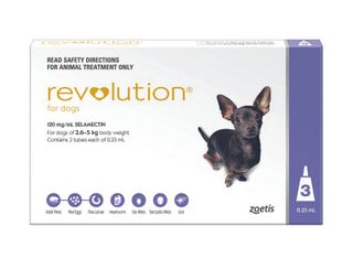 REVOLUTION SMALL DOG 2.6-5KG PURP 3PACK