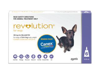 REVOLUTION SMALL DOG 2.6-5KG PURP 6PACK