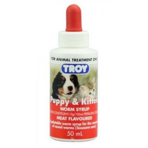 TROY PUPPY & KITTEN WORM SYRUP 50ML