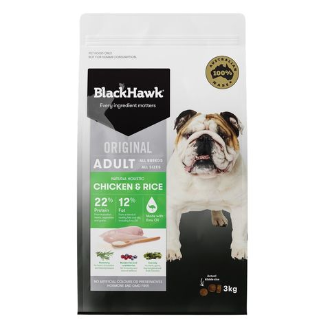 BLACK HAWK ADULT CHICKEN & RICE 3KG