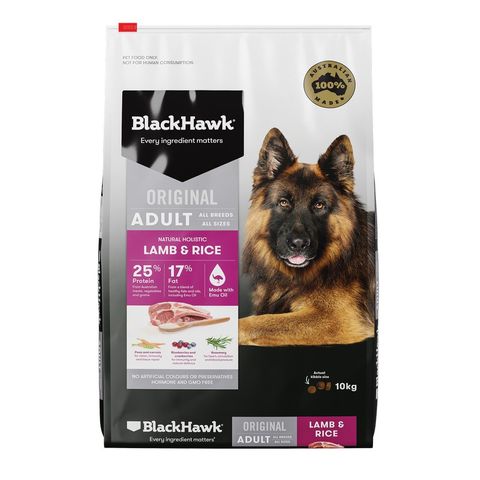 BLACK HAWK ADULT LAMB & RICE 10KG