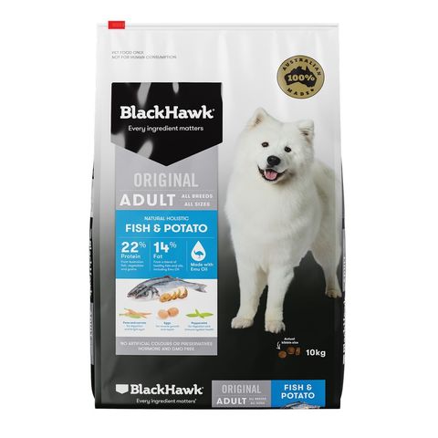 BLACK HAWK ADULT FISH & POTATO 10KG