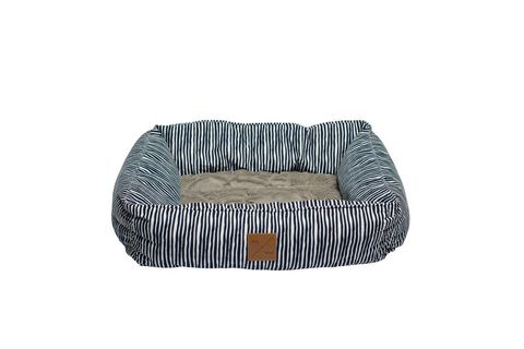 MOG AND BONE BOLSTER BED BLUE STRIPE SMALL
