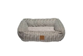 MOG AND BONE BOLSTER BED MOCCA STRIPE SMALL