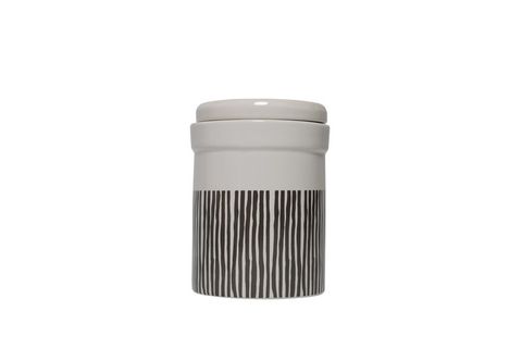 MOG AND BONE CERAMIC CANISTER MOCCA STRIPE