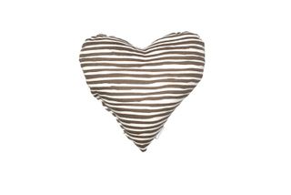 MOG AND BONE HEART SHAPED SOFT TOY MOCCA STRIPE