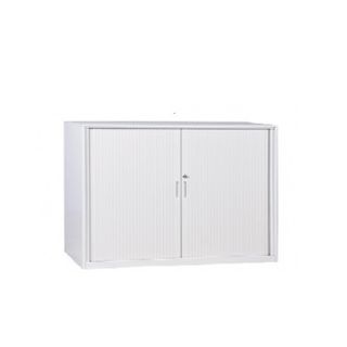 Tambour Cupboard H680xW900xD500mm 1Sh White