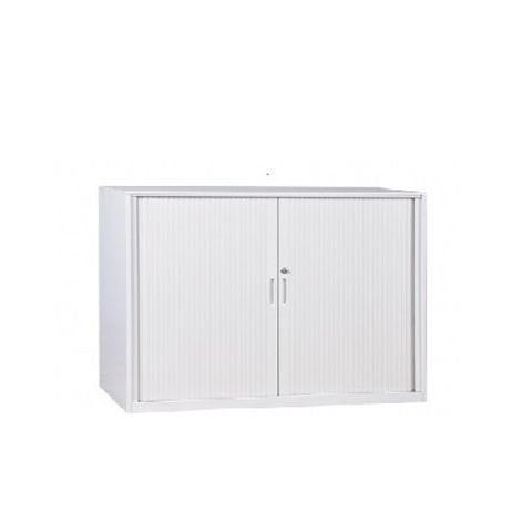 Tambour Cupboard H680xW900xD500mm 1Sh White