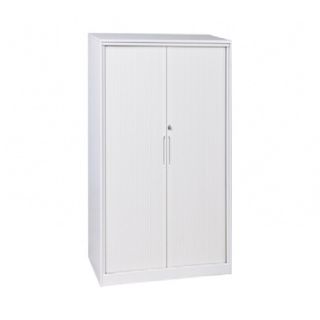 Tambour Cupboard H1980xW900xD500mm 4Sh White