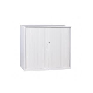 Tambour Cupboard H1200xW1200xD500mm 2Sh White