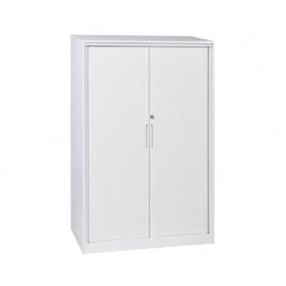 Tambour Cupboard H1980xW1200xD500mm 4Sh White