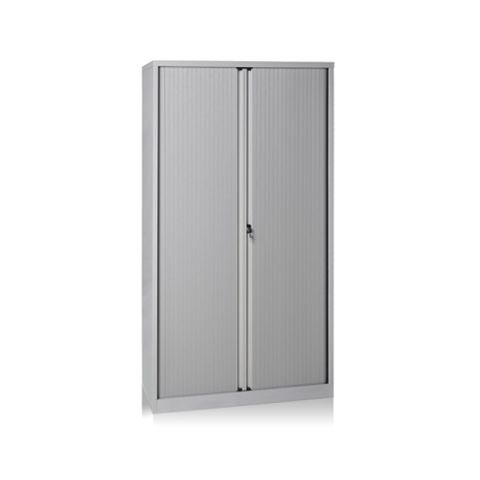 Tambour Cupboard H1800xW1000xD460 4Sh Silver Grey