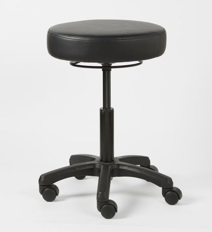 Ergo Stool D390mm 160mm Gas, Black Vinyl