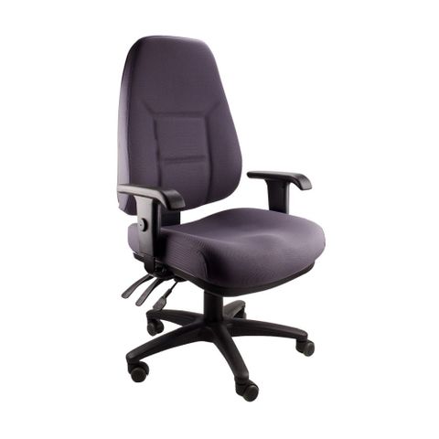 Endeavour 101F Adj Arms Chair Charcoal 110kg