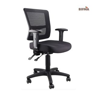 Toledo Mesh Back Chair Adj Arms 2L 110kg Blk Mesh/Seat