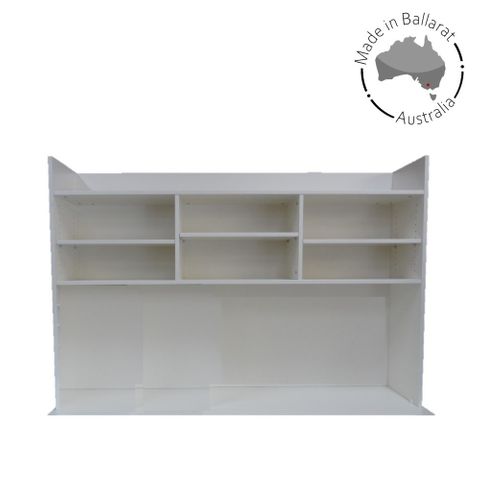 Hutch Medium Lip L1800xH1200xD300mm 3-Section L1