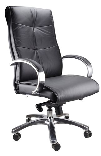 Belair Executive Chair with Arms Black Leather 110kg
