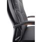 Belair Executive Chair with Arms Black Leather 110kg