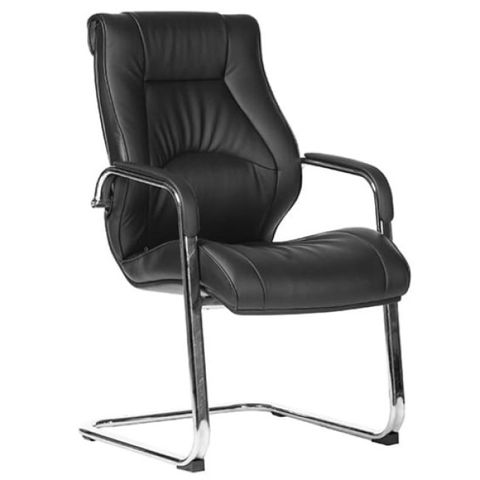 Camry Visitor Chair Black PU 120kg