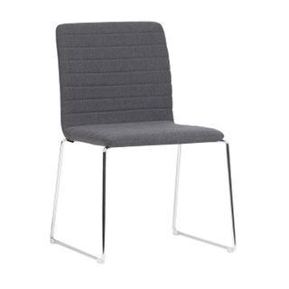 Raven Visitor Chair Sled Upholstered 120kg Sega Grey