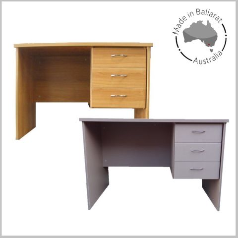 Eyre Student Desk Range with Pedestal - Made in Ballarat, Australia