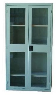 Stationery Cabinet with Perspex Doors H1840xW900xD455mm