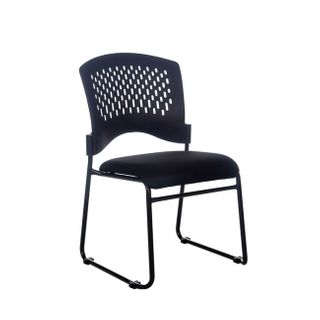 Jupiter Visitor Chair Black Frame Stacking 110kg Black