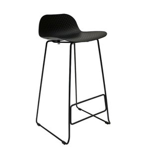 Emboss Bar Stool  Black Frame/Black Shell 110kg