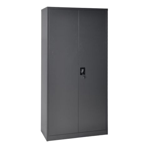 Stationery Cupboard H1850xW905xD460mm 4Sh Graphite Ripple