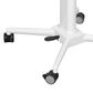 BRT Height Adjustable Table 800mm Diam 18mm VC White