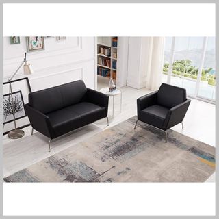 Jaden Single Tub Chair Black PU 130kg