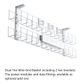 Wire Grid Basket 2 tier L1550x50mm & Brackets White