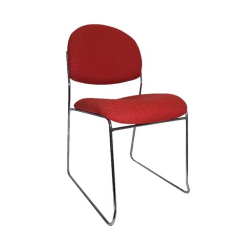 Rod Visitor Chair No Arms Chrome Frame 150kg F2