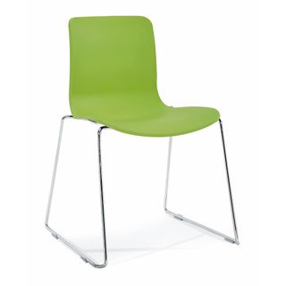 Acti Visitor Chair Chrome Sled PP Shell 150kg Green 21