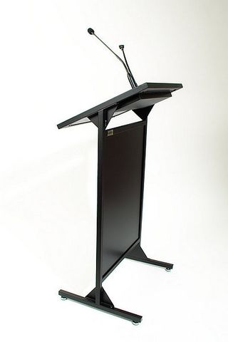 AL200S Lectern Black with single microphone socket