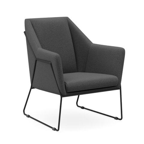 Eadu Arm Chair Single Seater Fab: Charcoal 110kg