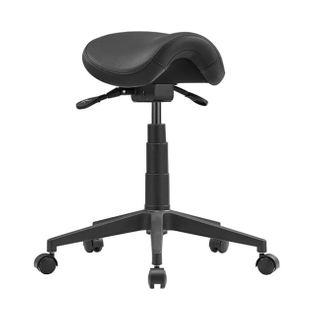 Cad saddle stool 140mm gas Black PU 120kg