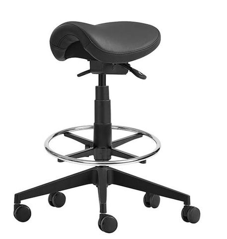 Cad Draft saddle stool 265mm gas Black PU 120kg