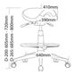 Cad Draft saddle stool 265mm gas Black PU 120kg