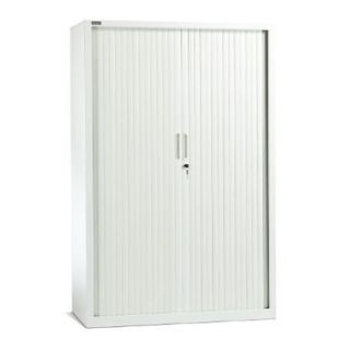 Tambour Door Cabinet H1980xW1200xD500mm 4Sh White