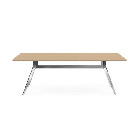 Delta Nouveau Solo Boardroom Tables - Polished Stainless Steel Frame