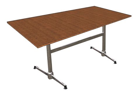Table Boardroom Straight Top 2400x1200 & Erin PC Frame L2