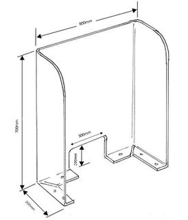 Sneeze guard W800 x H700 x 3mm with cutout