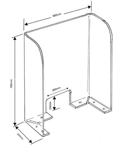 Sneeze guard W800 x H700 x 3mm with cutout