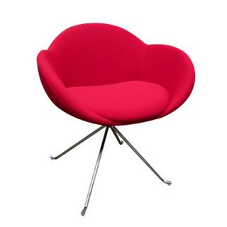 Orbit Visitor Chair, 4leg Chome 110kg Burgundy