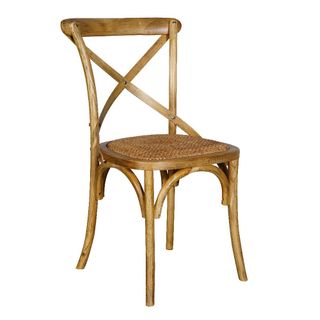 Crossback Dining Chair Rattan Seat