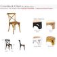 Crossback Dining Chair Rattan Seat