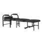 Folding Sickbay Lounge Chair/Bed Black Vinyl 120kg